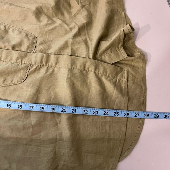 J.Crew Sage Green 100% Cotton Button Down 3/4 Sleeve Oversized Shirt Size Small - Picture 9 of 13